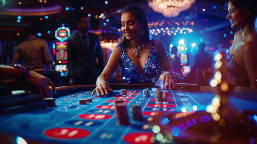 Antarmuka permainan live dealer hades188 yang menampilkan meja blackjack dengan dealer langsung dan opsi taruhan